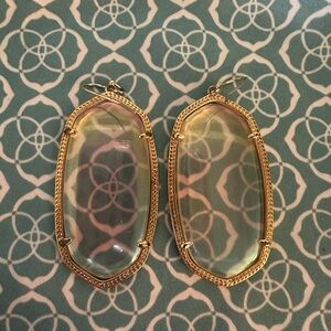 Danielle Silver Drop Earrings Iridescent Agate